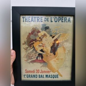 Vintage Style Theatre De L’Opera Framed Poster Art French Wall Decor 12x16